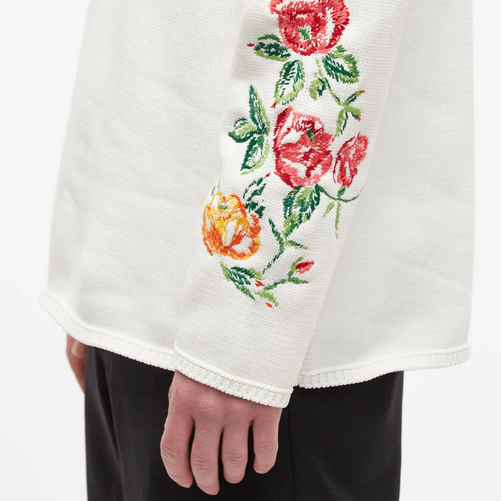 Comme Des Garçons Homme Plus Roses Sleeve Embroidery Crew Kn 5 Comme Des Garçons Homme Plus Roses Sleeve Embroidery Crew Kn - Image 5