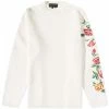 Comme Des Garçons Homme Plus Roses Sleeve Embroidery Crew Kn