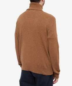 Universal Works Recycled Wool Roll Neck Knit -Outlet Sweaters Store 01 09 2022 AJ 27408 CML 8 1