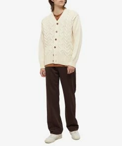 Universal Works Cable Knit Cardigan -Outlet Sweaters Store 01 09 2022 si 27350 ecr m9