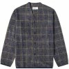 Universal Works Check Bari Fleece Cardigan
