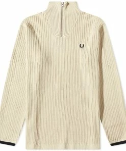 Fred Perry Authentic Fred Perry Textured Funnel Neck Jumper