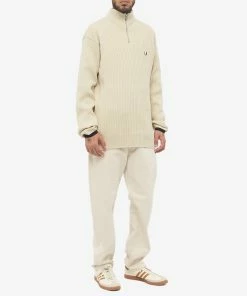 Fred Perry Authentic Fred Perry Textured Funnel Neck Jumper -Outlet Sweaters Store 01 11 2022 ml k4541 691 m9