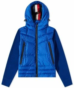 Moncler Grenoble Down Hooded Knit Jacket