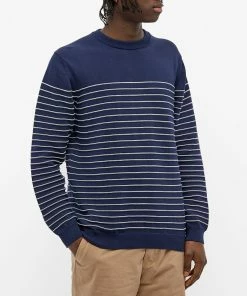 Albam Striped Crew Knit -Outlet Sweaters Store 02 02 2021 JA ALM411924121 002 3 1