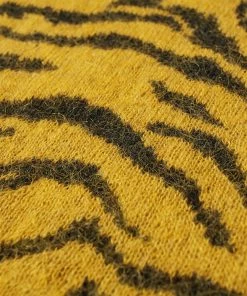 Saint Laurent Zebra Jacquard Knit Crew -Outlet Sweaters Store 02 07 2019 saintlaurent zebrajacquardknitcrew yellow black 585049 yahe2 7463 cw 3