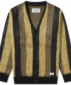 Wacko Maria Striped Mohair Cardigan