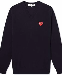 Comme Des Garçons Play Comme Des Garcons Play V-Neck Jumper