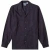 Blue Blue Japan Indigo Dyed Susuki Jacquard Open Collar Shir