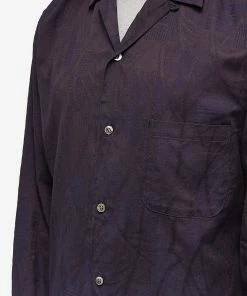 Blue Blue Japan Indigo Dyed Susuki Jacquard Open Collar Shir -Outlet Sweaters Store 03 10 2022 ml 1002144 970 10