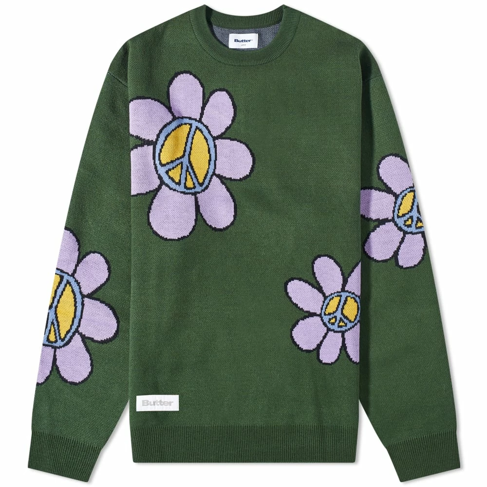 Butter Goods Flowers Crew Knit 1 Butter Goods Flowers Crew Knit