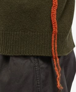 Comme Des Garçons Homme Lambswool Distressed Crew Knit -Outlet Sweaters Store 03 10 22 jf hj n007 051 3 10