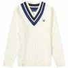 Fred Perry Authentic Fred Perry Striped V-Neck Jumper