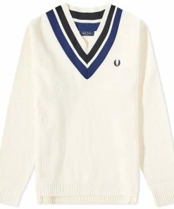 Fred Perry Authentic Fred Perry Striped V-Neck Jumper