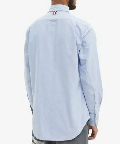 Thom Browne Grosgrain Placket Oxford Shirt -Outlet Sweaters Store 03 12 2021 AJ MWL010E 06177 480 8 1