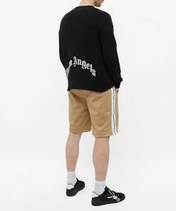 Palm Angels Curved Logo Crew Knit -Outlet Sweaters Store 03 12 2021 GH PMHE027C99KNI0011001 m9 1