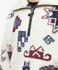 Isabel Marant Marlo Ikat Fleece Jacket -Outlet Sweaters Store 04 01 2022 si 23pma0061ha a1c14h 23ec 10