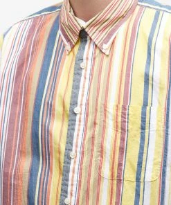 Engineered Garments 19th Century Stripe Button Down Shirt -Outlet Sweaters Store 04 03 2022 AJ KM009 MLT 11 1