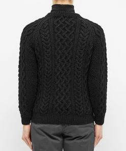 Inverallan 1A Cable Crew -Outlet Sweaters Store 04 08 20 1A CC BLK 4 1