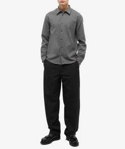 A.P.C. Vincent Logo Flannel Shirt -Outlet Sweaters Store 04 11 2022 SI COEUT H12426 PLA m9 1