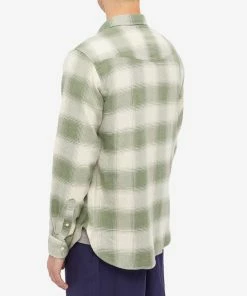 Officine Generale Giacomo Brushed Check Shirt -Outlet Sweaters Store 05 09 2022 AJ W22MSHI025 8 1