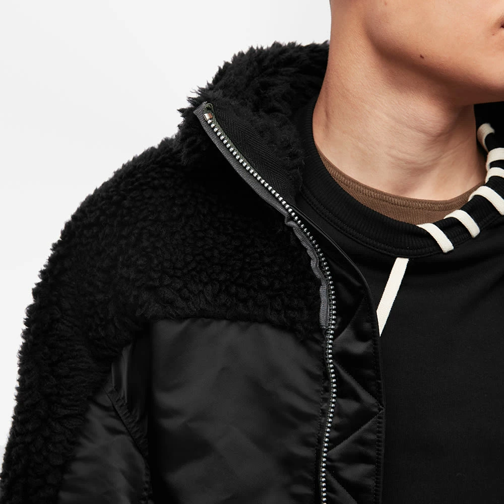 Sacai Faux Shearling Nylon Fleece Jacket 5 Sacai Faux Shearling Nylon Fleece Jacket - Image 5