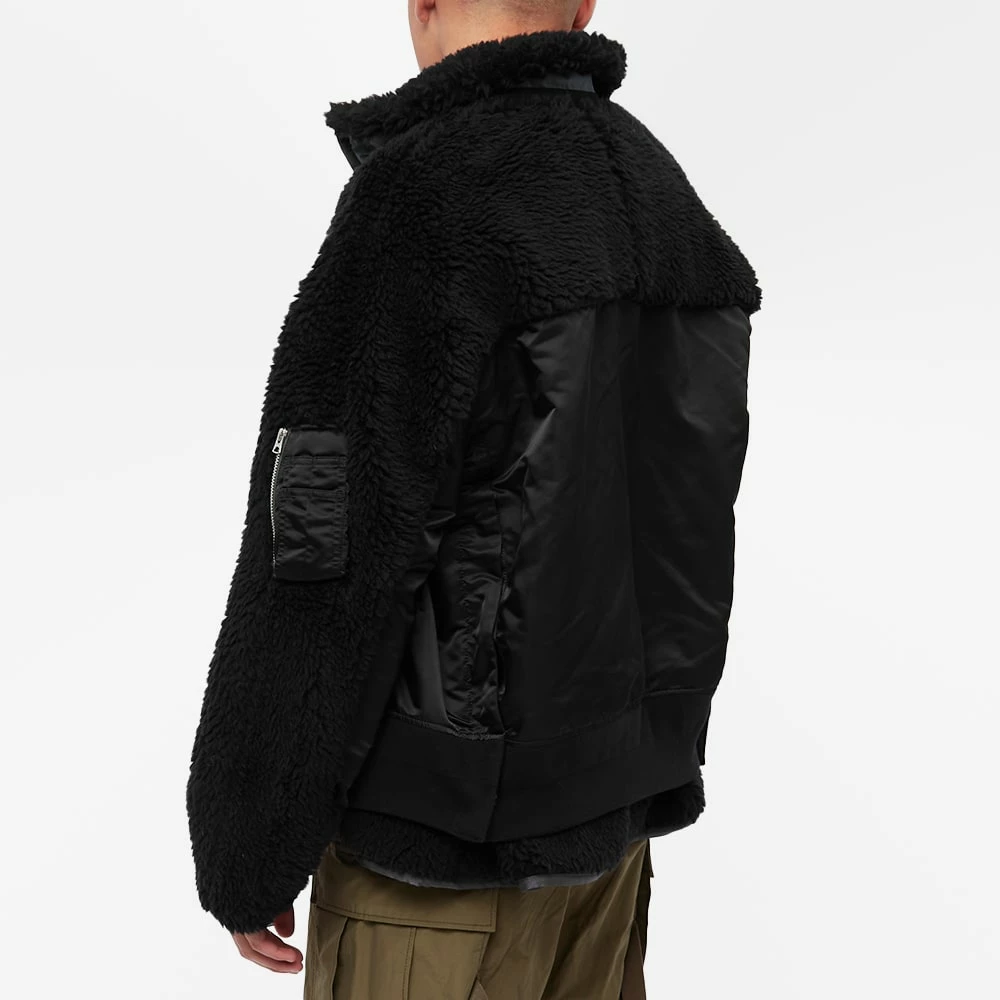 Sacai Faux Shearling Nylon Fleece Jacket 3 Sacai Faux Shearling Nylon Fleece Jacket - Image 3
