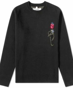 Soulland Esrum Flower Crew Knit