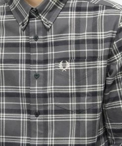 Fred Perry Authentic Brushed Twill Tartan Shirt -Outlet Sweaters Store 05 12 2022 HF M4656 102 10 1