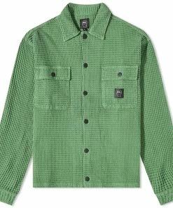 Brain Dead Waffle Snap Front Overshirt