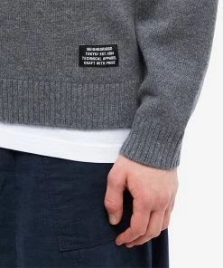 Neighborhood High Neckwool Sweater -Outlet Sweaters Store 06 01 2023 NG 222FCNH KNM01 GRY 10 1