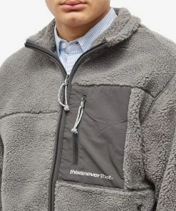 Thisisneverthat SP Sherpa Fleece Jacket -Outlet Sweaters Store 06 01 2023 TC TN223BOWHS01 CH 10 1