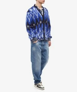 AMIRI Argyle Mohair Cardigan -Outlet Sweaters Store 06 02 2023 LL MKC002 420 BL m4 1