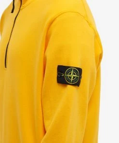 Stone Island Brushed Cotton Fleece Half Zip Sweat -Outlet Sweaters Store 06 07 2022 AJ 771561920 V0030 10 1
