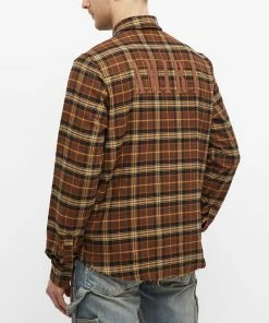 AMIRI Logo Flannel Shirt 10 AMIRI Logo Flannel Shirt -Outlet Sweaters Store 07 02 2022 JA PS22MSL006 210 8 1