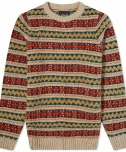 Howlin By Morrison Howlin' A Day In The Wool Fair Isle Crew Knit