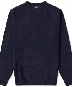 Drake's Brushed Shetland Crew Knit
