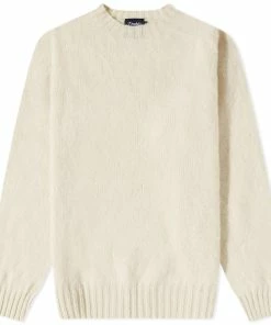 Drake's Brushed Shetland Crew Knit