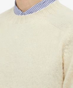 Drake's Brushed Shetland Crew Knit -Outlet Sweaters Store 07 10 2022 ll dr2a3a 21501 ecr 5