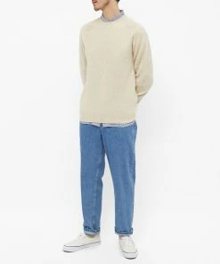Drake's Brushed Shetland Crew Knit -Outlet Sweaters Store 07 10 2022 ll dr2a3a 21501 ecr m4