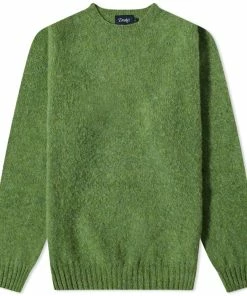 Drake's Brushed Shetland Crew Knit
