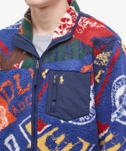 Polo Ralph Lauren Varsity Multi Logo Zip Fleece 9 Polo Ralph Lauren Varsity Multi Logo Zip Fleece -Outlet Sweaters Store 07 10 22 jf 710878913001 10