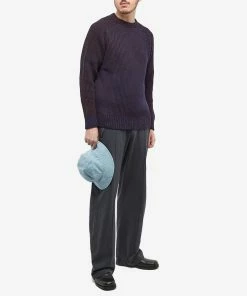 Corridor Alpawool Marl Crew Knit -Outlet Sweaters Store 07 11 2022 BLR SW0058 NVY m9 1