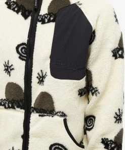 District Vision Greg Cabin Fleece Jacket -Outlet Sweaters Store 07 11 2022 SI DV0025 WHT 10 1