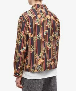 BODE Long Sleeve Butterfly Shirt -Outlet Sweaters Store 07 12 2022 JA MRF22SH063 BKM 8 1