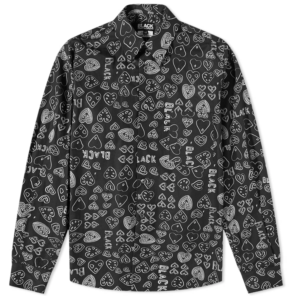 Comme Des Garçons Black All Over Print Shirt 1 Comme Des Garçons Black All Over Print Shirt