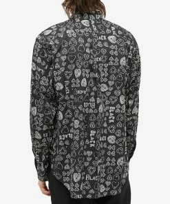 Comme Des Garçons Black All Over Print Shirt 7 Comme Des Garçons Black All Over Print Shirt -Outlet Sweaters Store 07 12 2022 JD 1J B010 052 1 8 1