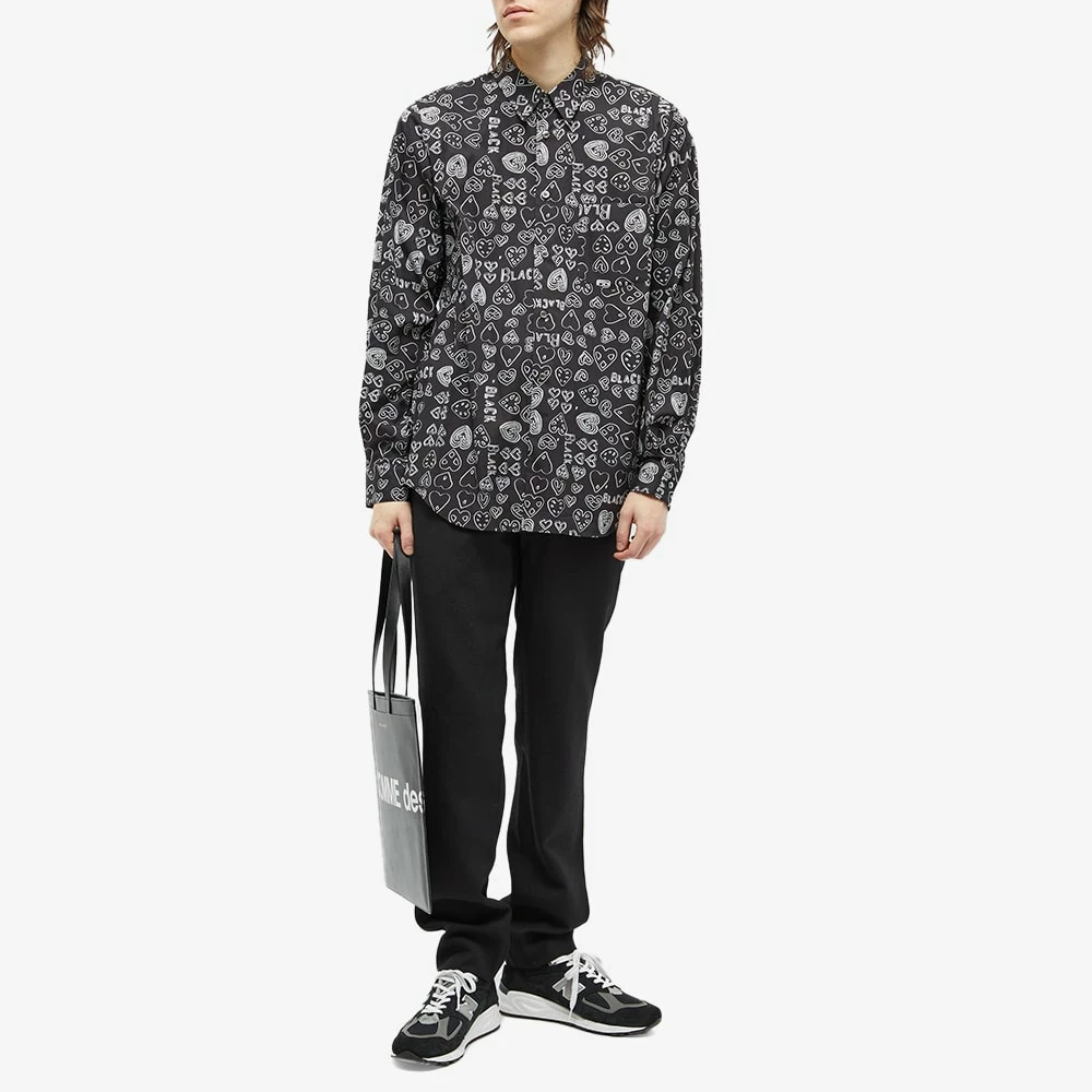 Comme Des Garçons Black All Over Print Shirt 4 Comme Des Garçons Black All Over Print Shirt - Image 4