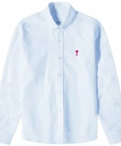AMI Button Down Logo Oxford Shirt