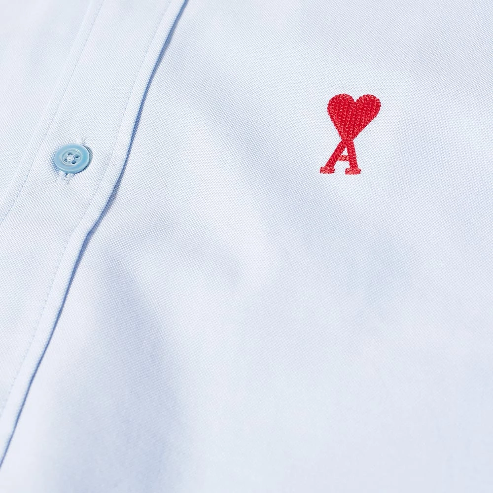 AMI Button Down Logo Oxford Shirt 2 AMI Button Down Logo Oxford Shirt - Image 2